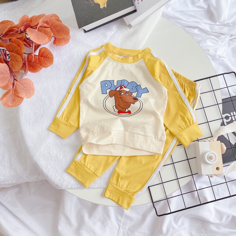 Bộ Dài Tay Thu Đông Cho Bé - Bộ cotton dài tay cho bé