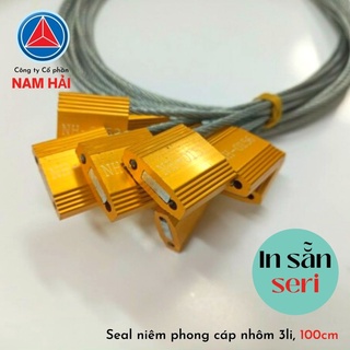 Set 10 cái seal niêm phong cáp nhôm 3li dài 1m, đã in sẵn seri