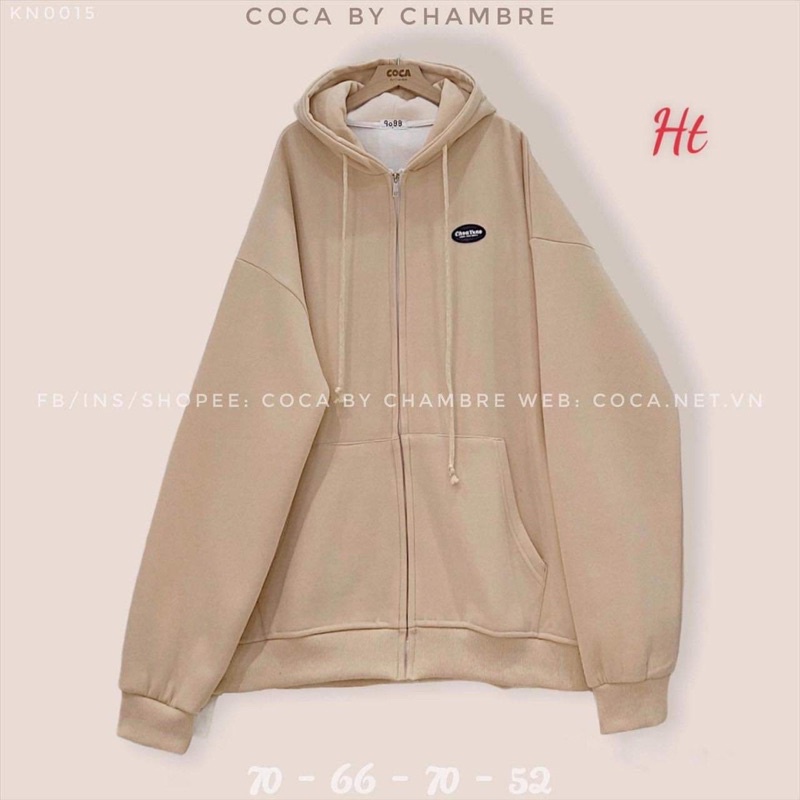 Áo khoác nỉ cotton logo Choa H2A