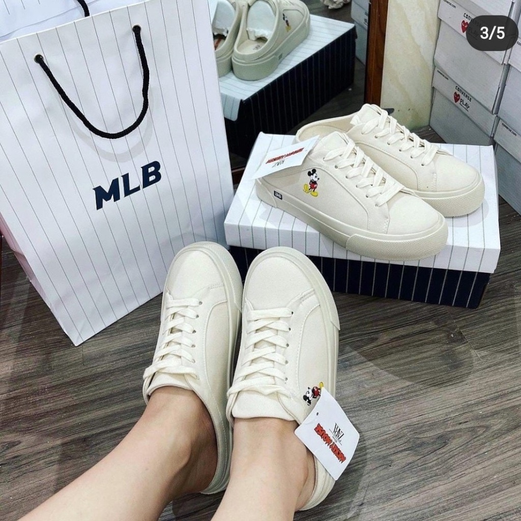 Giày Thể Thao Nữ Ngô Thắng Micky Đạp Gót, Senaeker Đi Chơi Thời Trang Trẻ Trung