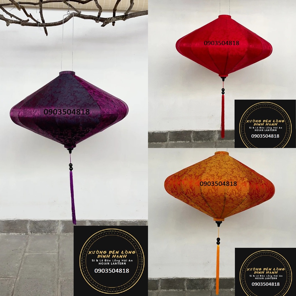 Lồng Đèn Hội An 45cm, 60cm, 80cm Hình Đĩa Bay Vãi Lụa Việt Nam Siêu Đẹp. Dùng Trang Trí Nhà Cửa, Quá