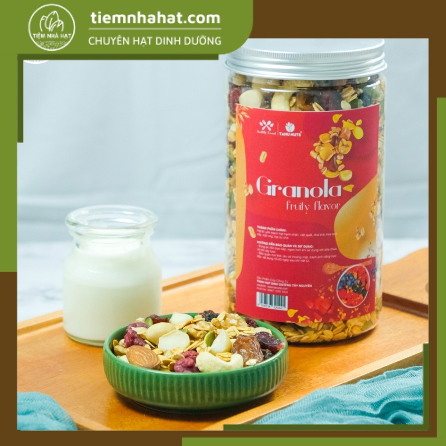 Ngũ cốc Granola ăn kiêng, ngũ cốc dành cho người giảm cân, eat clean, ăn chạy, ăn vặt không tăng cân