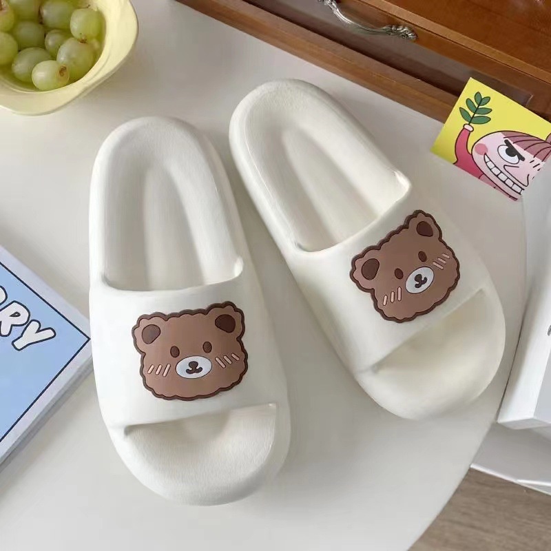 Dép Quai Ngang Đế Dày In Họa Tiết Hoạt Hình Thời Trang Mùa Hè Cho Nữ