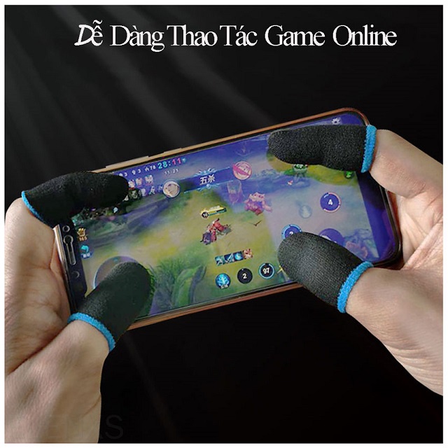 [Giá Sỉ] Bộ 2 găng tay xỏ ngón chơi game mobile, lướt web chống mồ hôi tay bám màn hình, tăng độ nhạy cảm ứng.