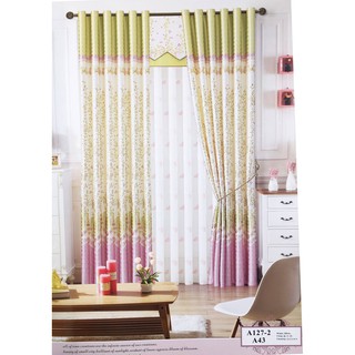 Bộ 2 tấm rèm cửa Hàn Quốc - Ngang 2m Cao 2m2 x 2 tấm & 2 dây vén rèm - Kiểu may khoen ore - Có may theo yêu cầu