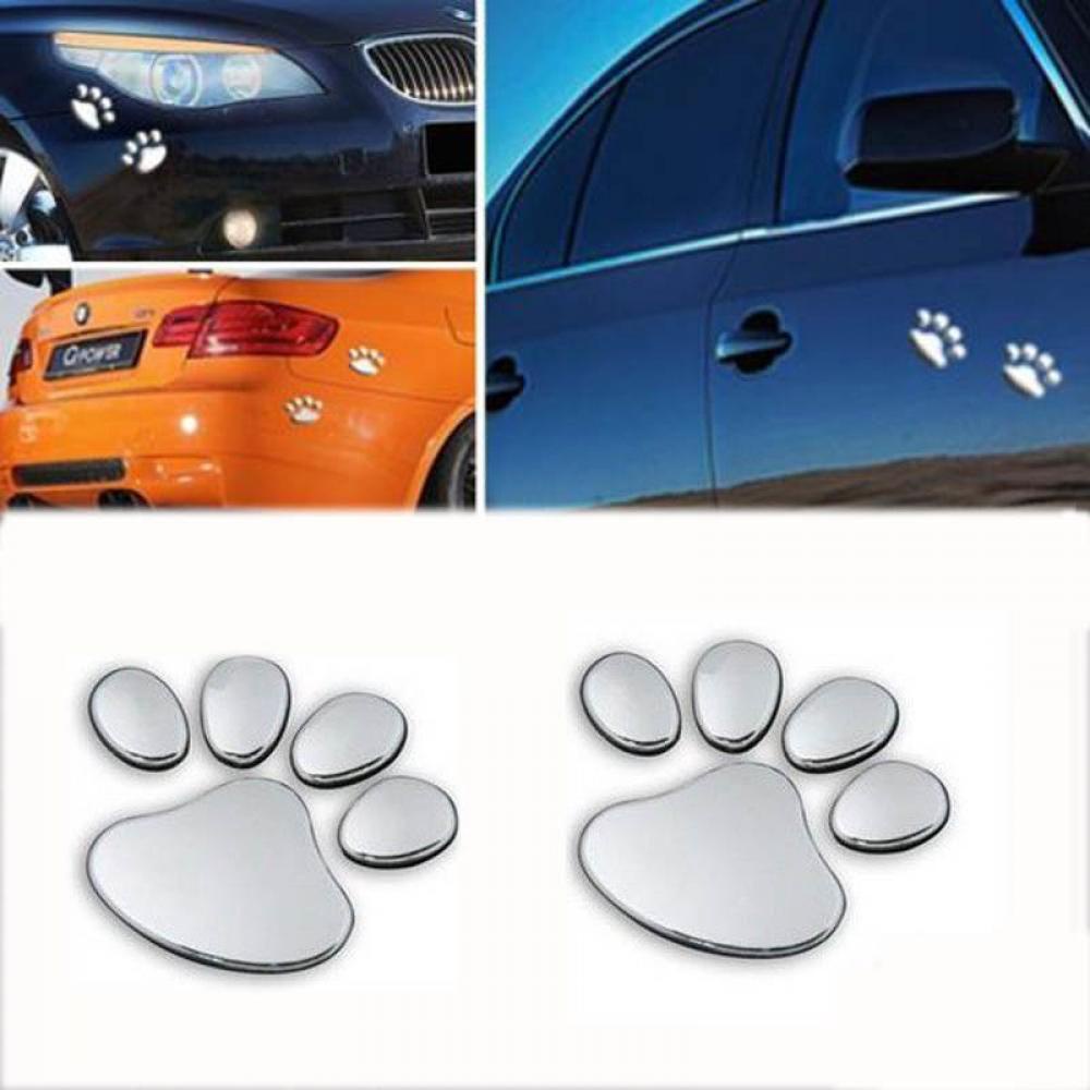 Decal DáN Trang Trí HìNh DấU Chân ĐộNg VậT 3D Cho Xe Hơi
