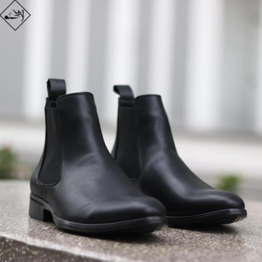 Giày Chelsea Boots nam SN15 cao cổ da bò đế độn 4cm cá tính năng động trẻ trung [Sale]