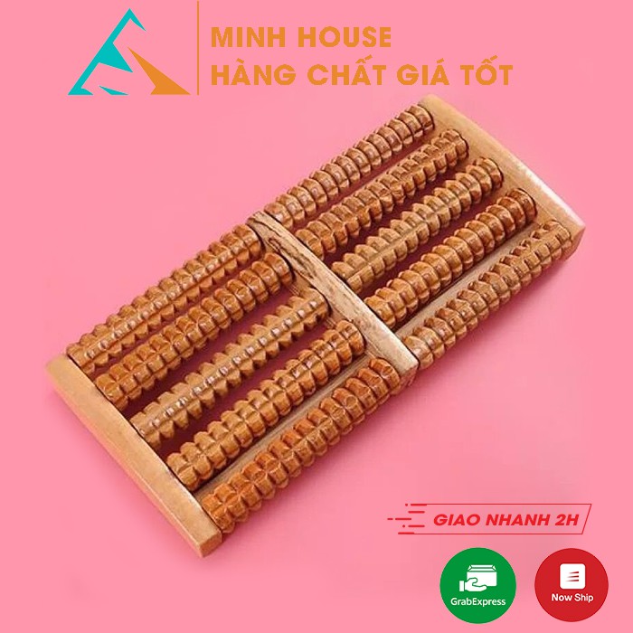 Bàn lăn massage chân bằng gỗ Minh House