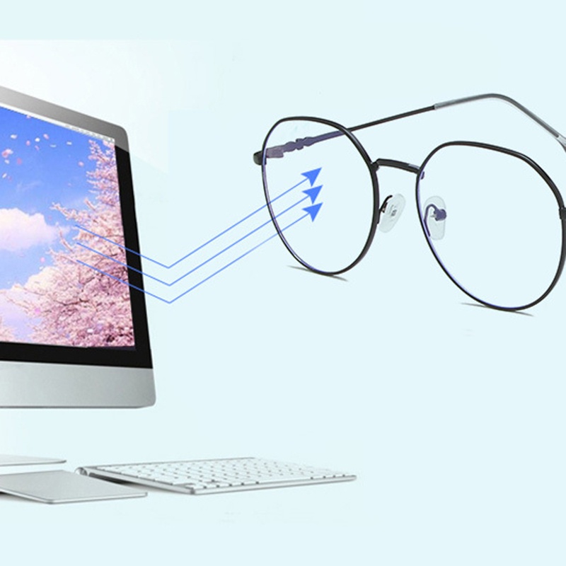 Mắt Kính Chống Bức Xạ Tròn JP6 Thời Trang Hàn Quốc