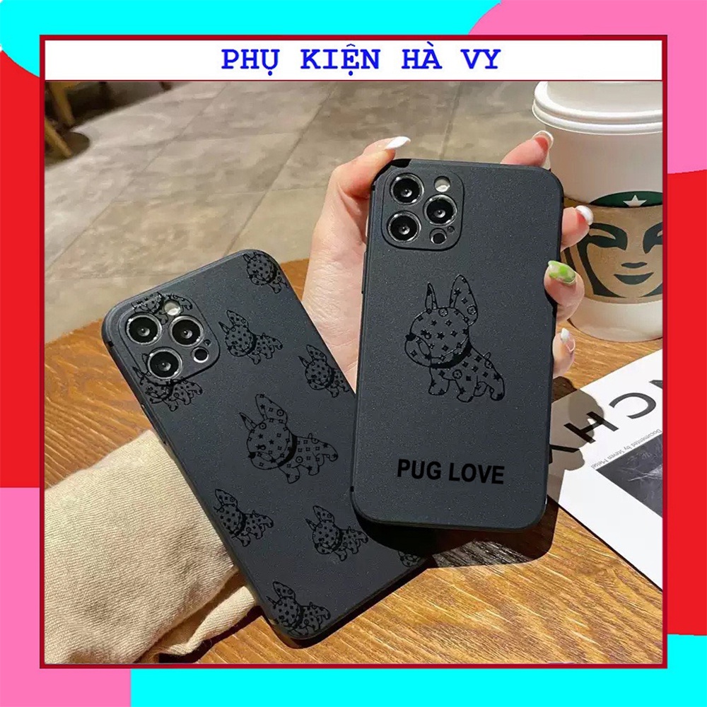 Ốp lưng BVC cạnh vuông giả 14 pug love 5 6 5s/6/6plus/6s/6splus/7/7plus/8/8plus/x/xr/xs/11/12/pro/promax/13/14Promax