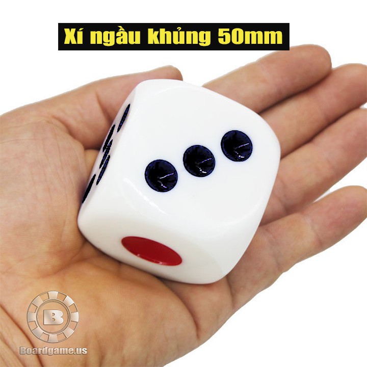 Bộ 2 xí ngầu size lớn 50mm trắng đen