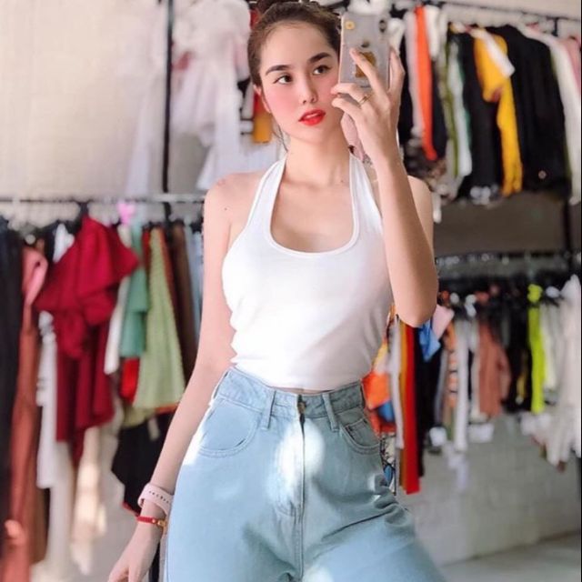 Áo yếm tròng cổ siêu hot vải mịn đẹp