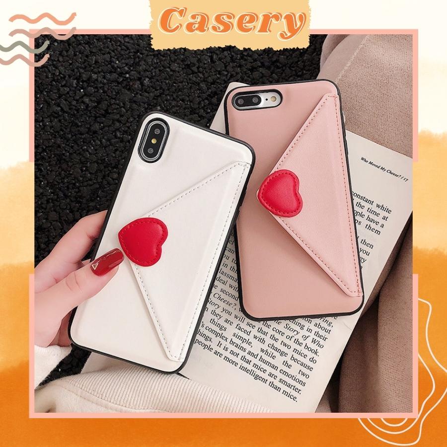 Ốp lưng Iphone có ngăn đựng card The Letter dành cho Iphone 7/7plus/8/8plus/x/xr/xs/11/12/13/pro/promax