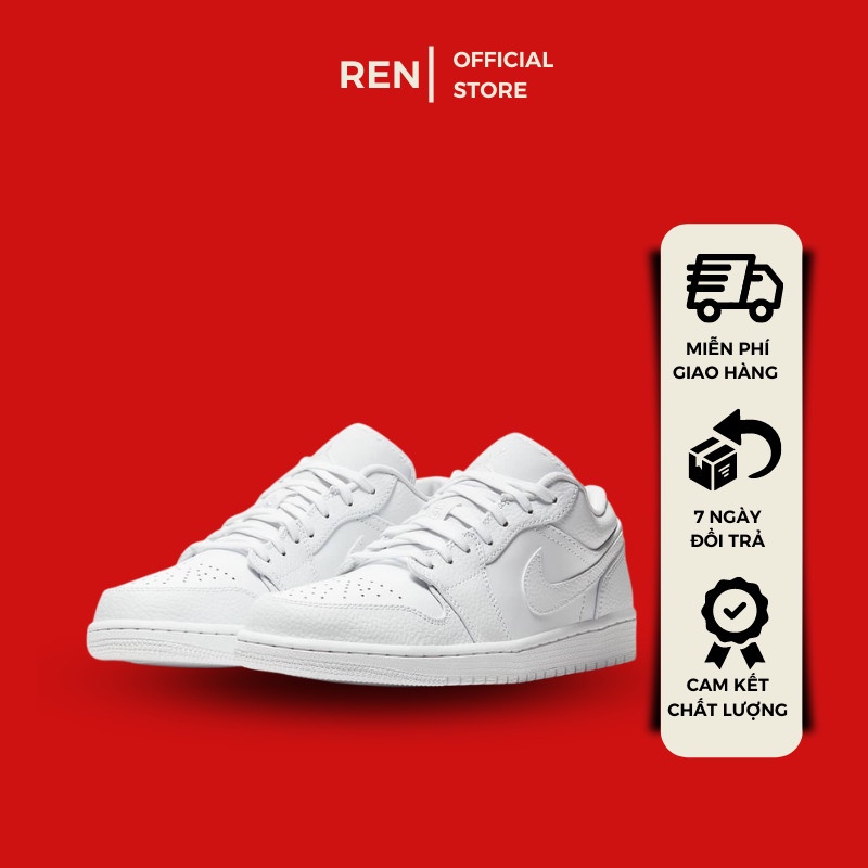 [RenStore] Giày Jordan 1 Low All White🔥