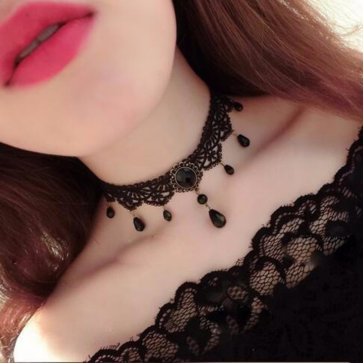 VÒNG CỔ CHOKER ĐEN CÁ TÍNH - MELY CK04