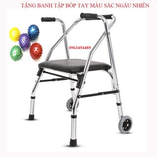 Khung Tập Đi Lucass W9 Có Ghế Ngồi - Hợp Kim Nhôm Tặng Bóng Tập Tay