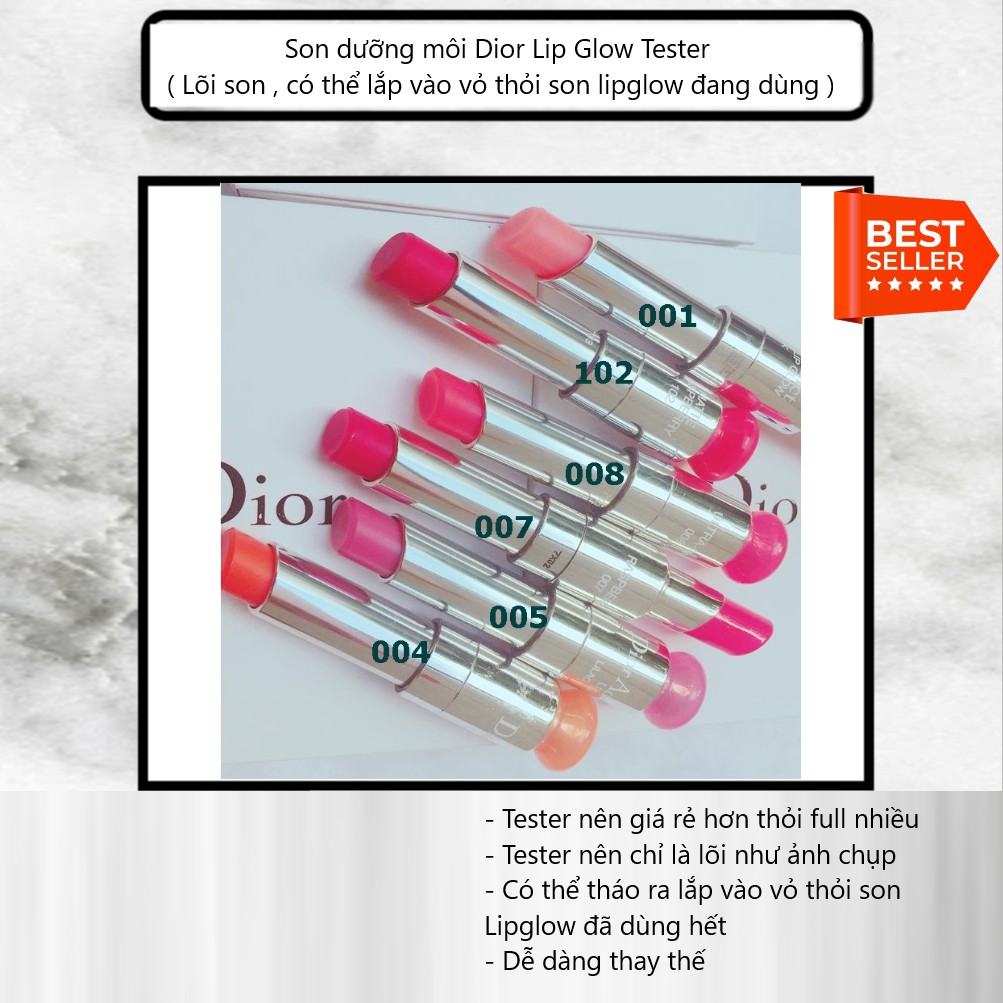 Lõi Son dưỡng Dior Lip Glow ( Tester , có thể thay vào vỏ đang dùng )