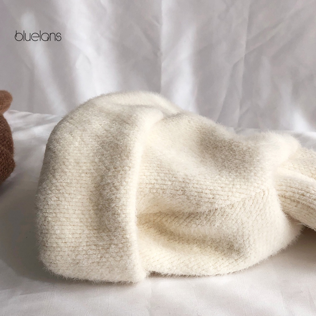 Mũ Len Beanie Đính Tai Thỏ 3D