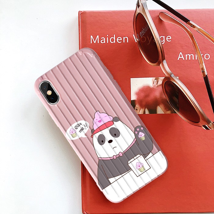 Ốp điện thoại silicone vân nổi in hình gấu dễ thương cho Iphone 6/7/8/6s/6sp/6p/7p/8p/X/XS/XR/XS MAX | BigBuy360 - bigbuy360.vn