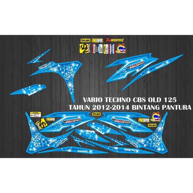 Dải Dán Trang Trí Xe Mô Tô Vario Cbs125 Old 2012 2014 Star Motif