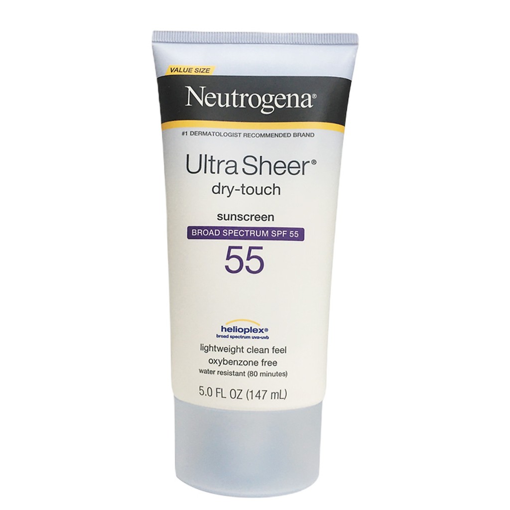 [Hàng Nhập từ Mỹ USA] Kem chống nắng Neutrogena Ultra Sheer Dry Touch SPF 55 – 147ML EXP 07/2022