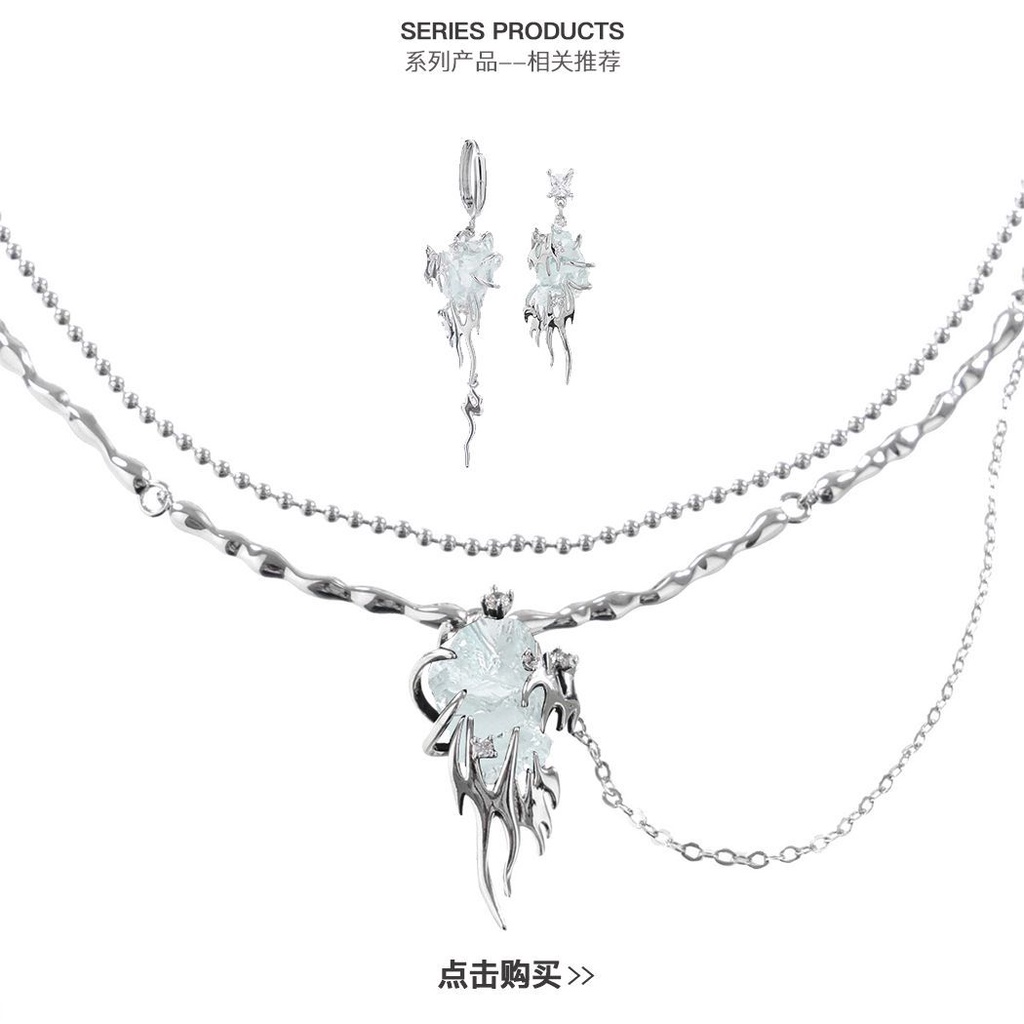 Tuyệt với Sweet! Khuyên Tai Chính Hãng Ice Source Hunting Glacier Niche Thiết Kế Đường Phố