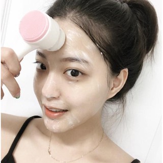 Dụng Cụ Cọ Rửa Mặt 2 Đầu Cầm Tay