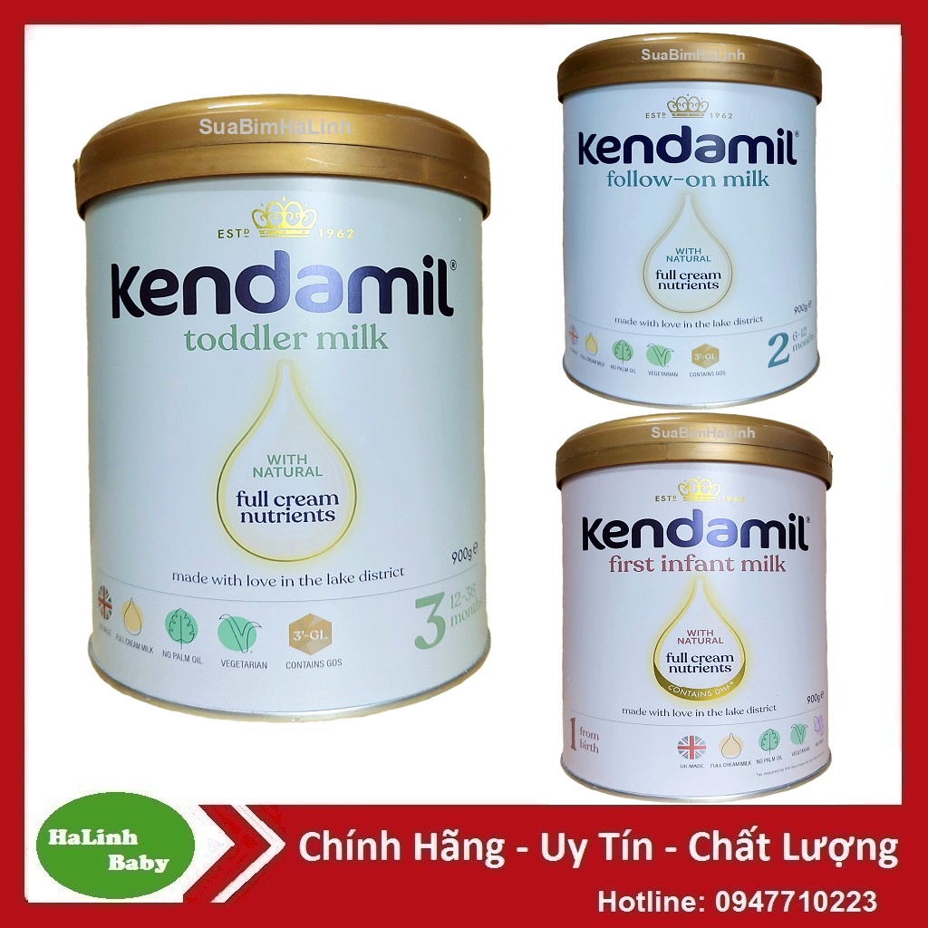 Sữa Bột Kendamil số 1,2,3 900g [Date 2024]