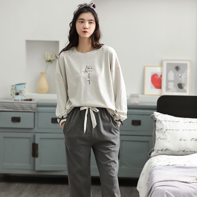 Đồ Bộ Mặc Nhà Thun Cotton, Đồ Mặc Nhà Nữ Thu Đông Đa Dạng Mẫu Mã