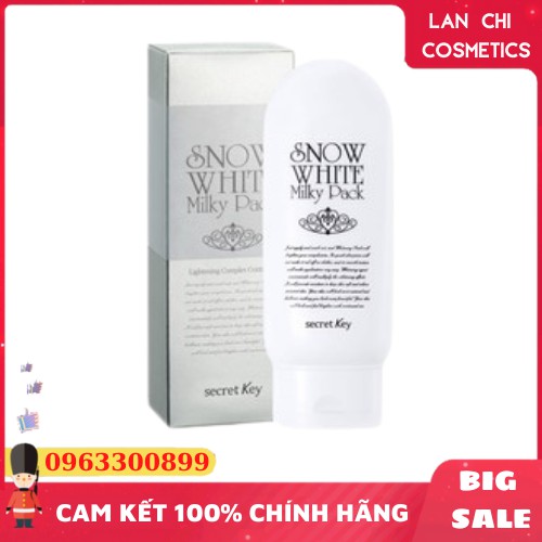 KEM DƯỠNG TRẮNG DA BODY SNOW WHITE MILKY PACK SECRET KEY 200ML [HÀN QUỐC]