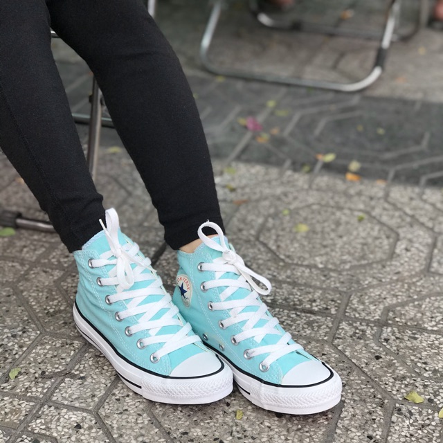 Giày converse 2 hand chính hãng màu xanh mint dành cho những bạn có size nhỏ 3 s 35-22 cm