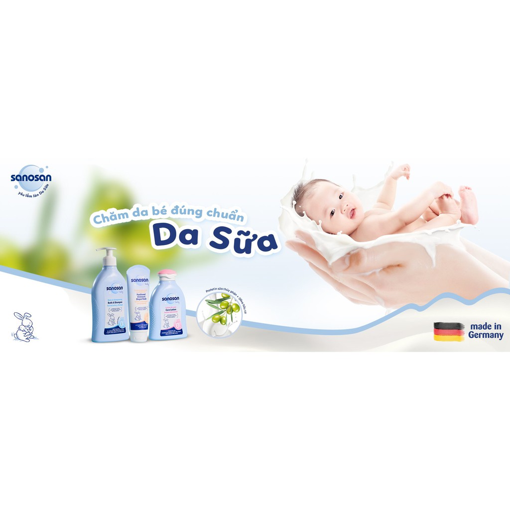 Sữa tắm gội dịu nhẹ Sanosan Baby chiết xuất olive hữu cơ 50ml