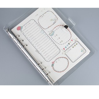 [ Tặng kèm quà nhỏ] SỔ CÒNG XINH XẮN VĂN PHÒNG TIỆN DỤNG  BÌA NHỰA DẺO TRONG SUỐT SIZE A5, A6 , A7