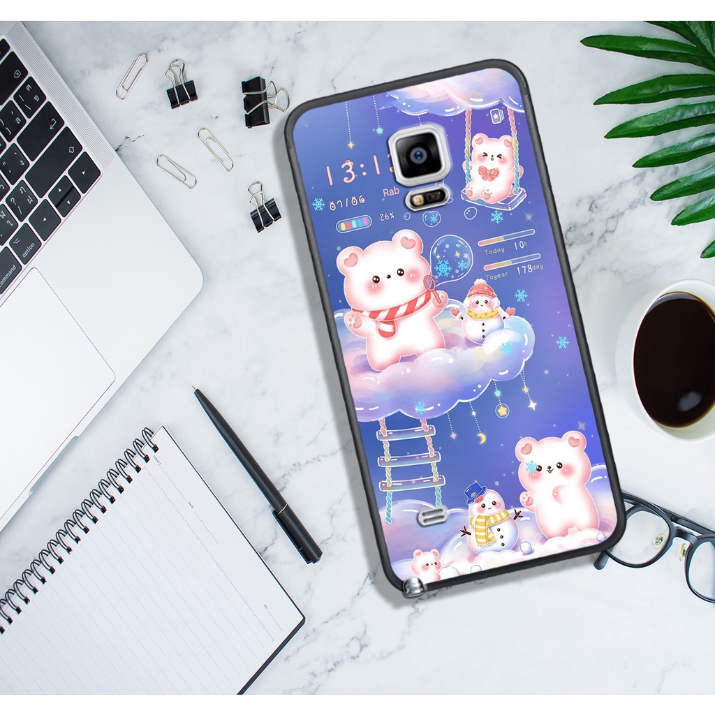 ỐP LƯNG SAMSUNG NOTE 3 - NOTE 4 - NOTE 5 , IN HÌNH GẤU NÂU CHOCOLATE ĐÁNG YÊU.