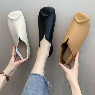[in stock] women's leather shoes, flat shoes, soft soles, leisure and comfortable single shoe