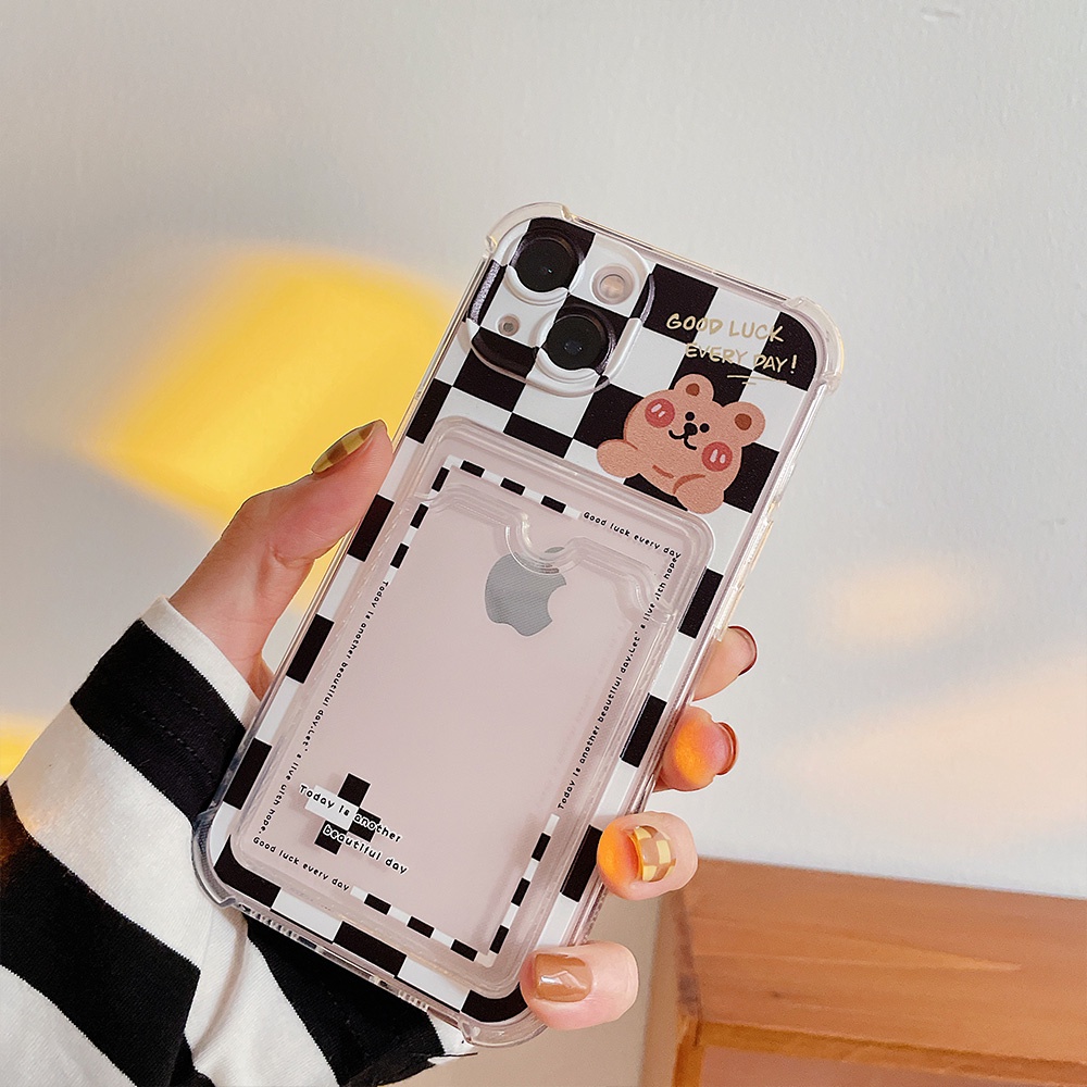 Ốp điện thoại tpu hình gấu dễ thương cho IPhone 13 12 11 Pro Max XR 8 7 Plus | BigBuy360 - bigbuy360.vn
