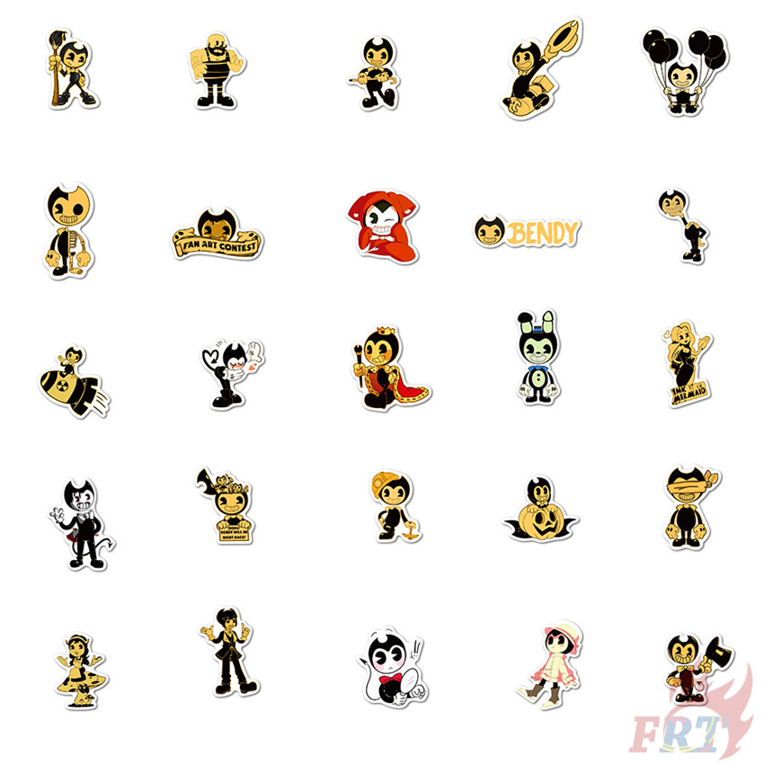 ❉ Bendy and the Ink Machine - Series 01 Games Stickers ❉ 50Pcs/Set DIY Fashion Luggage Laptop Skateboard Decals Doodle Stickers