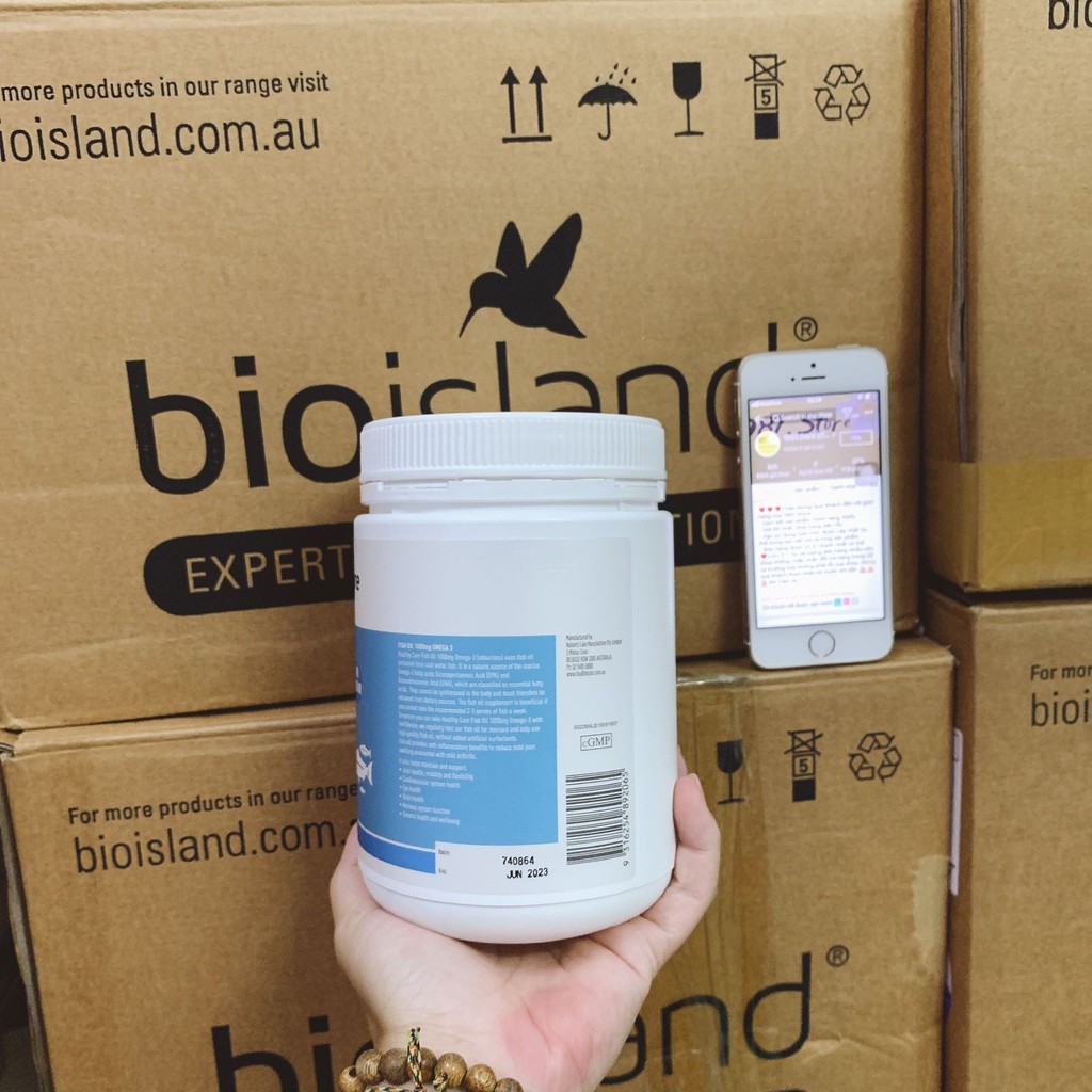 Dầu cá Healthy Care Fish Oil Omega 3 1000mg, Úc  bổ sung DHA cho người từ 6 tuổi trở lên