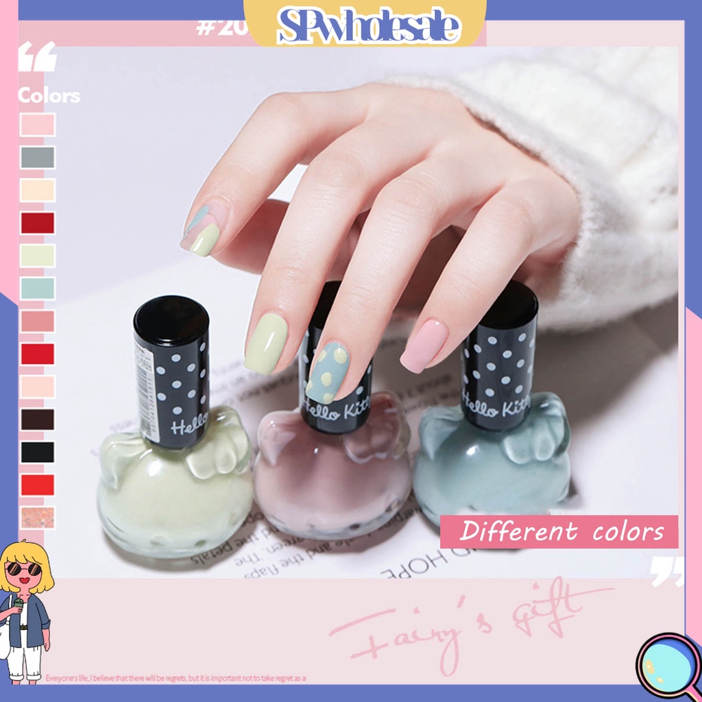 [SPwholesale] Lọ sơn móng tay nhanh khô màu sắc đáng yêu thiết kế chú mèo an toàn dành cho trẻ em