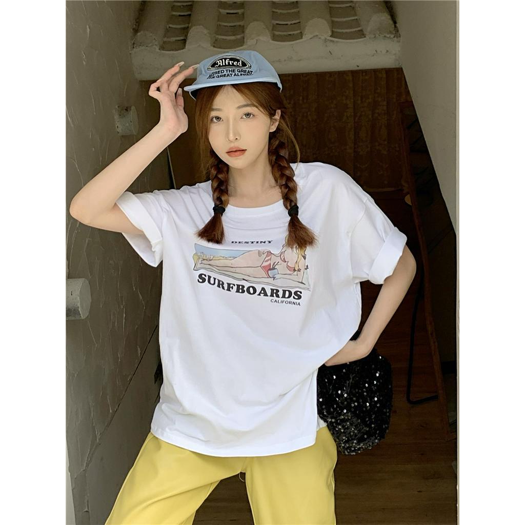 Áo Thun Ngắn Tay In Họa Tiết Phong Cách Mới Mùa Hè 61506