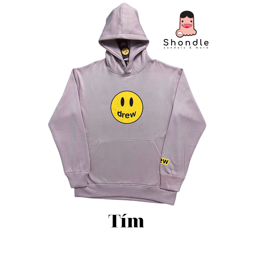 Áo Hoodie DREW NỈ Bông 2 lớp - Vải Cao Cấp - HD Tím