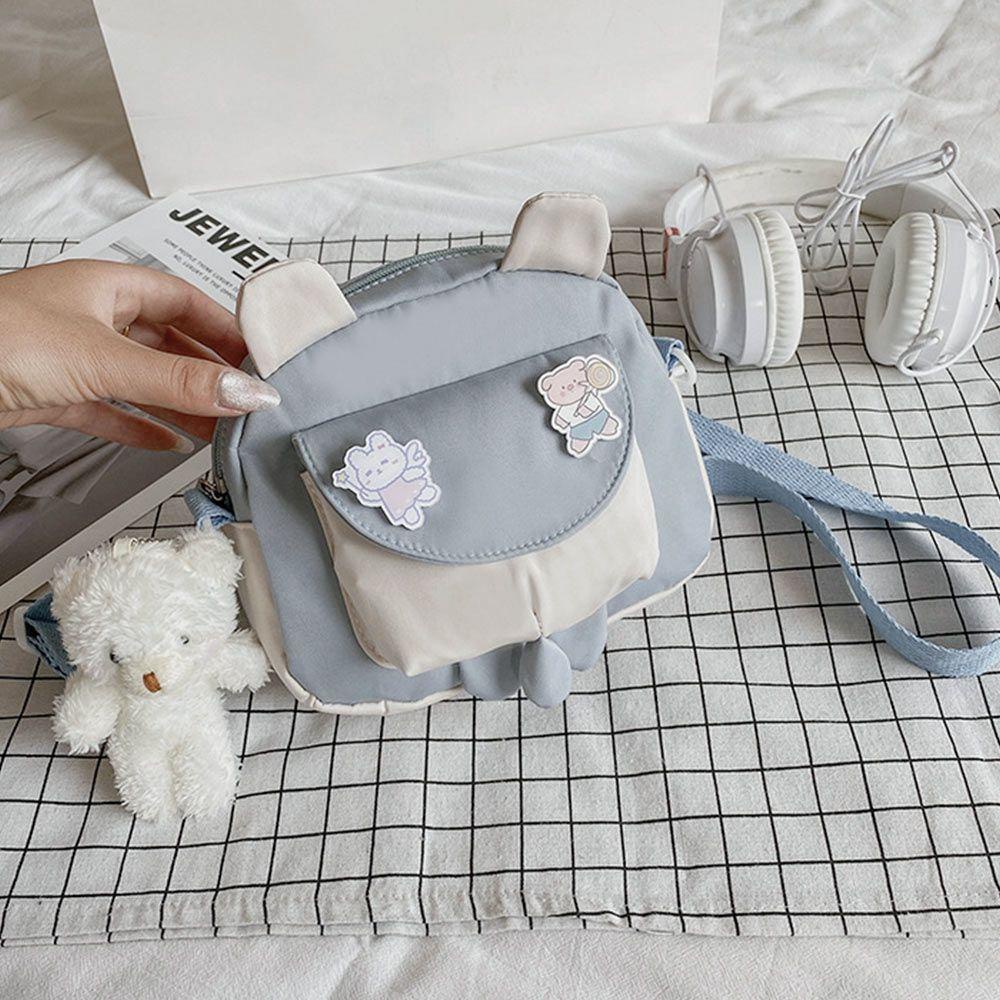 KENT1 Túi Tote Đeo Vai Cỡ Lớn Họa Tiết Hoạt Hình Dễ Thương