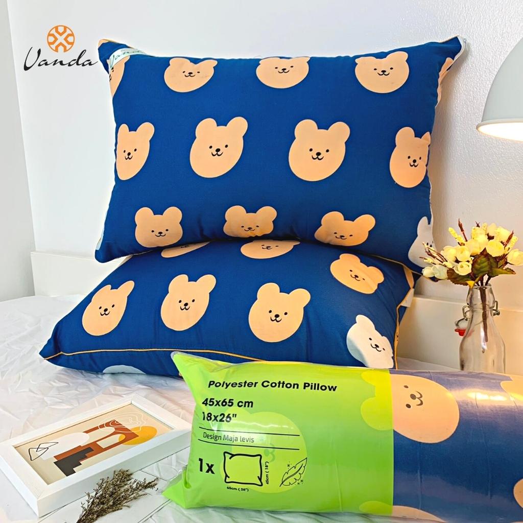 Ruột gối đầu VANDA bông gòn cao cấp mẫu gấu xanh