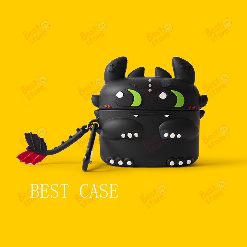 Vỏ bảo vệ hộp sạc silicon mềm họa tiết hoạt hình thích hợp cho tai nghe bluetooth airpods pro