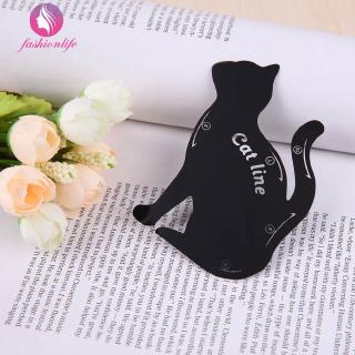 Pro 2pcs/Set Cat Eyeliner Stencil Makeup Eyebrow Models Stamp Template Card