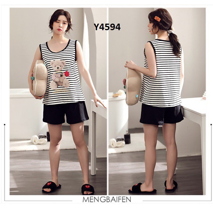 Y45939 - Bộ mặc nhà nữ sát nách hàng nhập