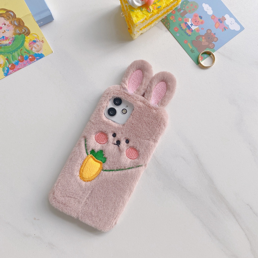 Ốp Điện Thoại tpu Mềm Tai Thỏ Cho iphone 12 pro max 11 pro max xs max xr x 7 8 plus