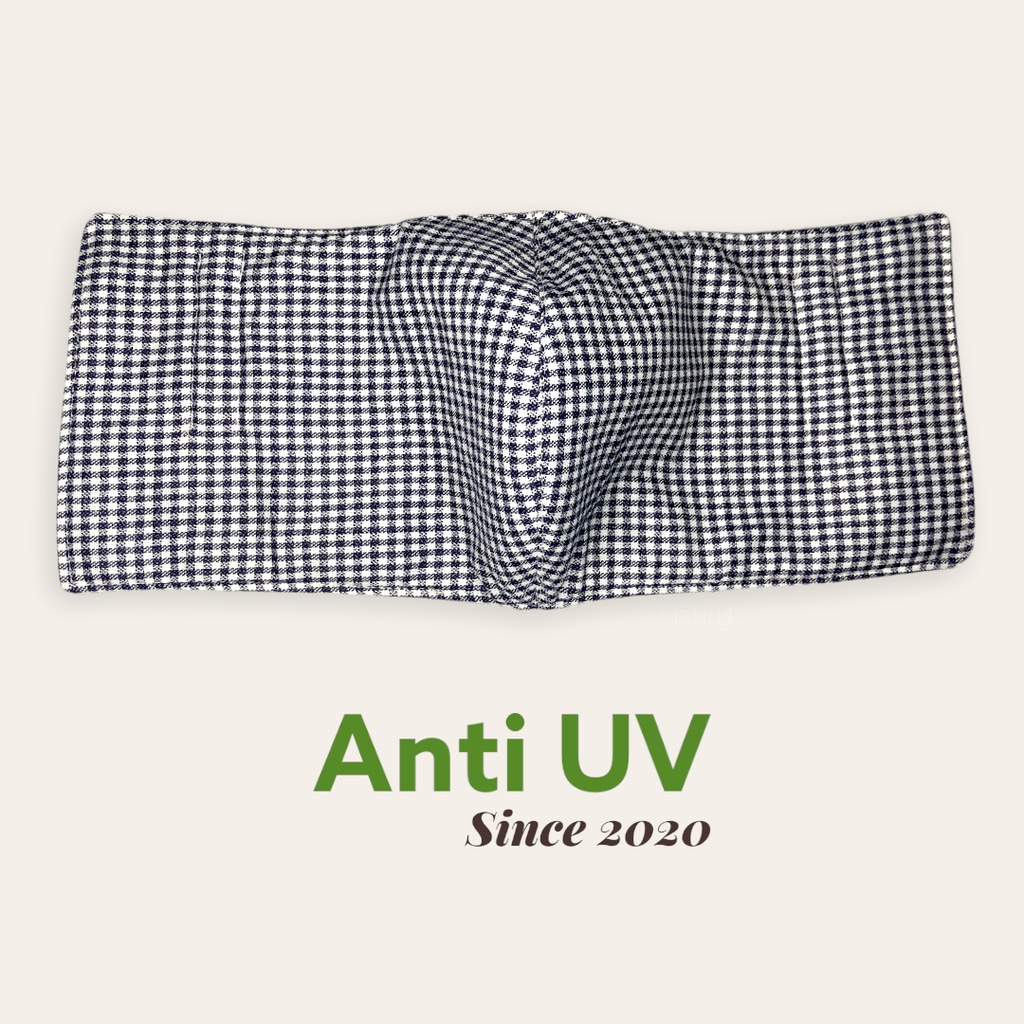 Khẩu trang vải 3 lớp Cao Cấp che tai Nam Nữ thoáng khí tròn đen - Khẩu trang thời trang - Anti UV