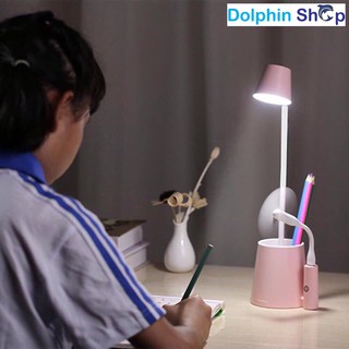 Đèn bàn tích điện chống cận 4in1 có giá để điện thoại kèm sạc pin điện thoại - loại cao cấp