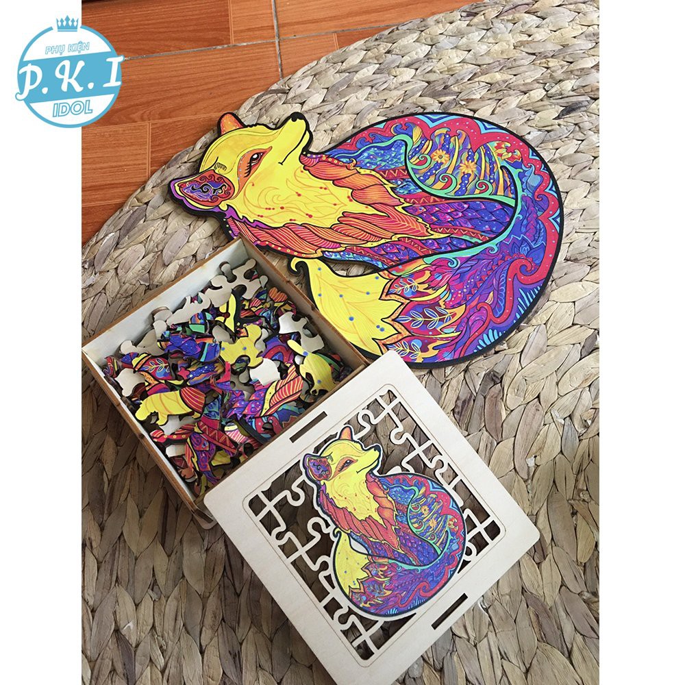 Bộ Xếp Hình Gỗ PUZZLE – Hình Con Cáo Điệu Đà